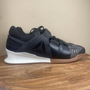 Reebok Legacy Lifter FW Black Mens Black Gum Size 12 Weightlifting Shoes FU7872